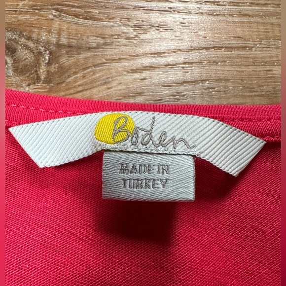 Boden High Neck Crew Tank Top Size 10 Pink Cotton Blend - Picture 5 of 9